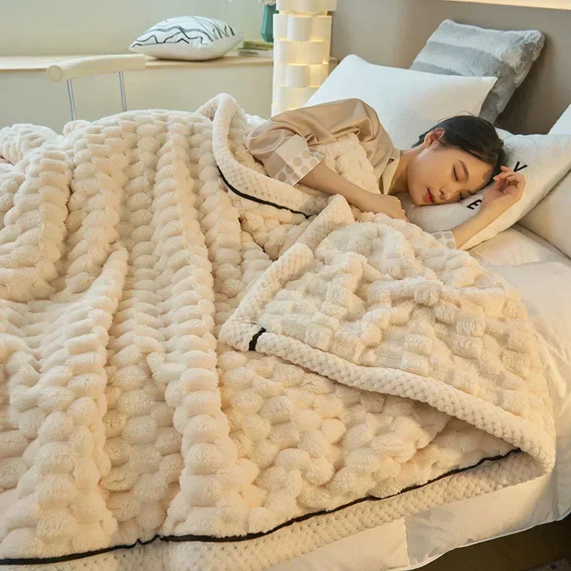 Cozy Plush Fall Throw Blanket - Fesara