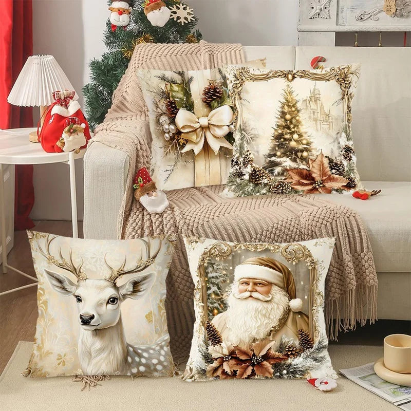 Christmas Decorative Pillow Covers Set of 4
