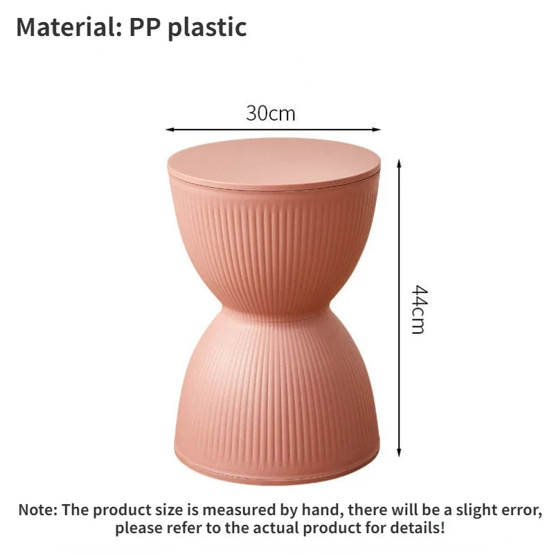 Modern Plastic Coffee Table with Sleek Hourglass Shape