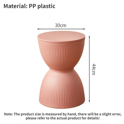 Modern Plastic Coffee Table with Sleek Hourglass Shape
