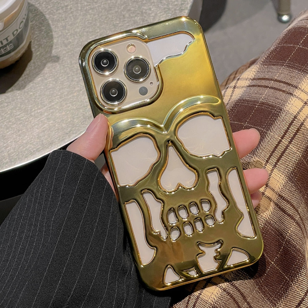 Dark Black Skull Phone Cover