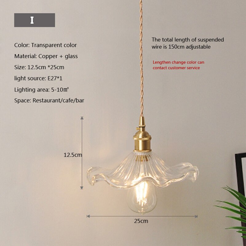Clear Glass Hanging Pendant Light