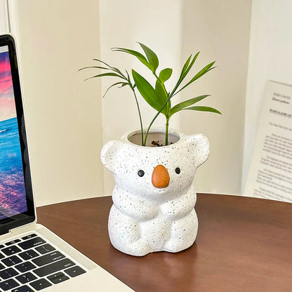 Cute Koala Figurine Planter for Small Plants