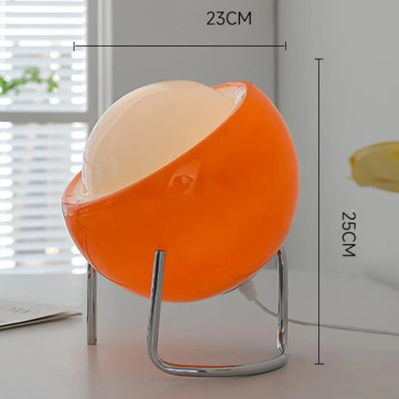 Classic Glass Table Lamp with Warm LED Light