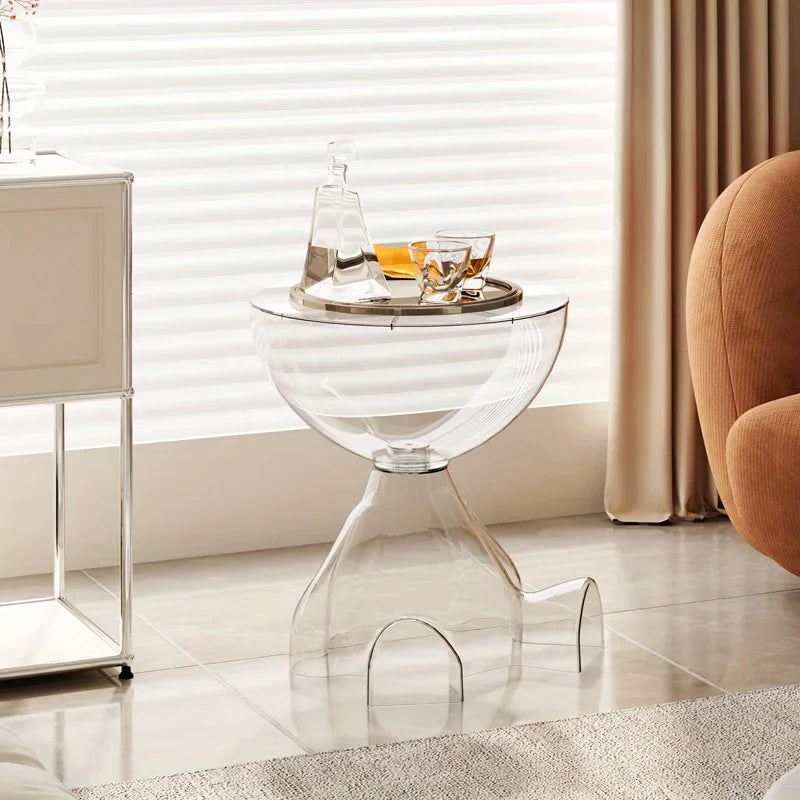 Compact Small Plastic End Table - Fesara