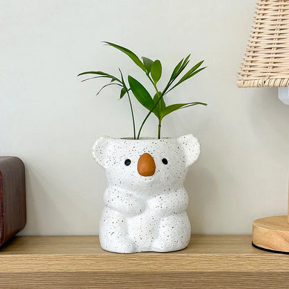 Cute Koala Figurine Planter for Small Plants
