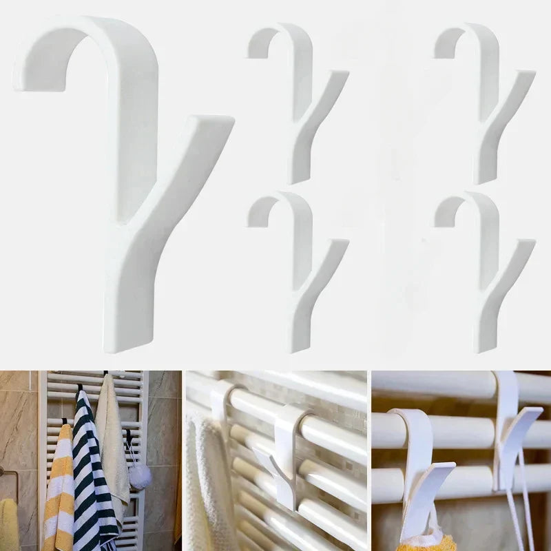 Practical Bathroom Radiator Hooks 4-Pack