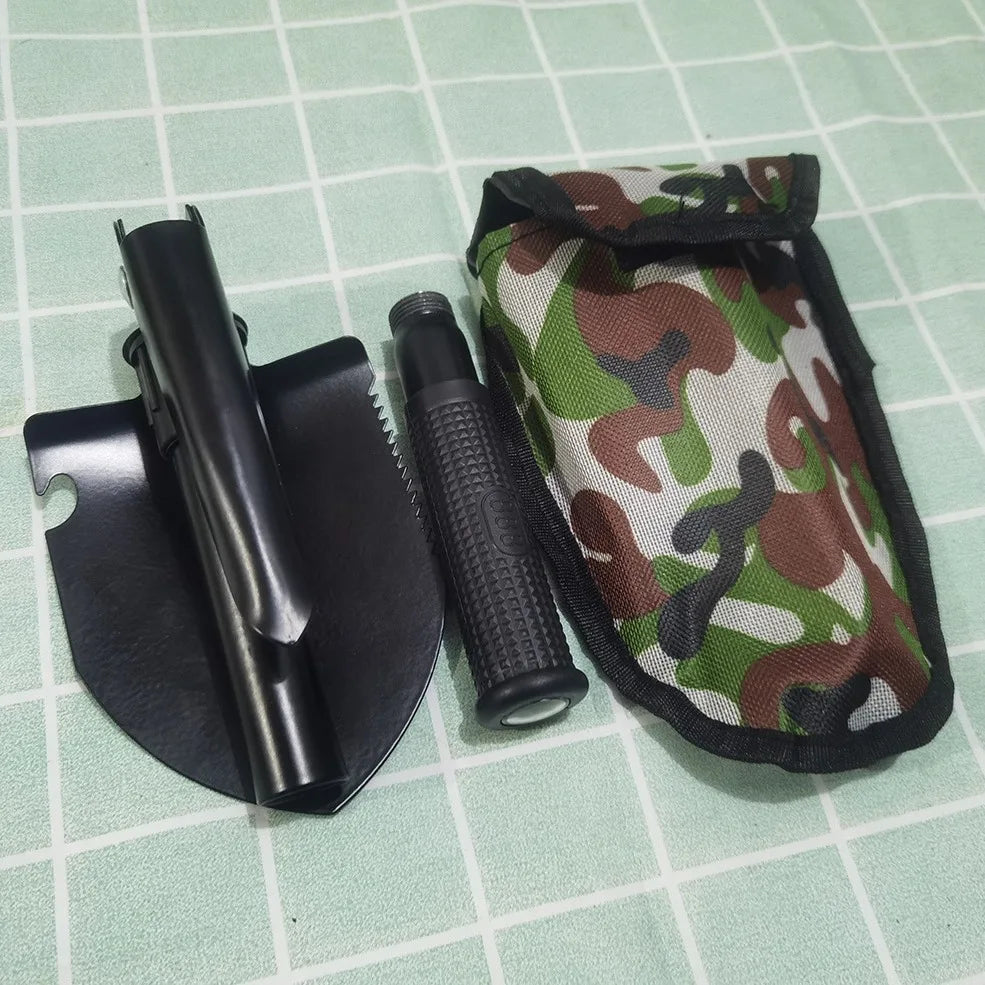 Portable 4-in-1 Stainless Steel Folding Shovel Set