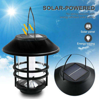 Outdoor Solar Hanging Light with Warm Flicker Effect