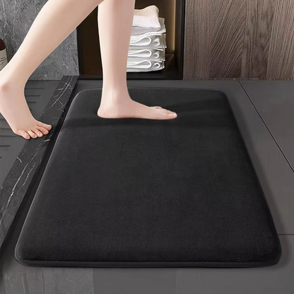 Plush Coral Bathroom Mat with Anti-Slip Bottom