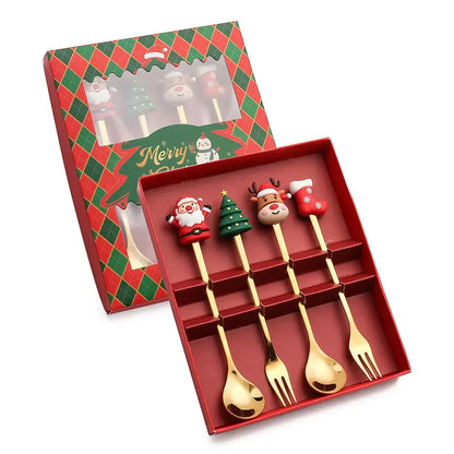 Holiday Christmas Spoon Set for Festive Tables