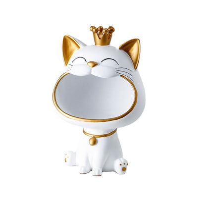 Lucky Cat Figurine Decorative Storage Container
