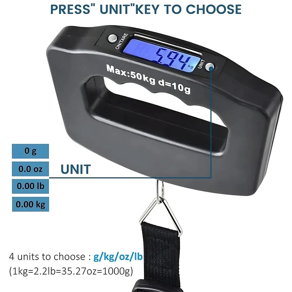 Accurate Travel Luggage Digital Scale with LCD Display