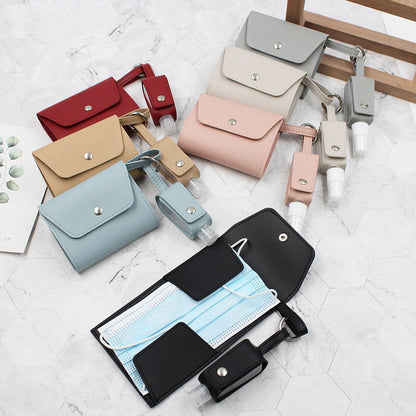 Travel Mask Sanitizer Wallet Set