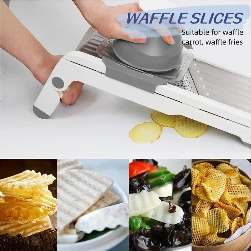 Premium 18-in-1 Vegetable Slicer with Sharp Stainless Blades