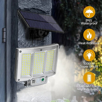 Bright Outdoor Solar Motion Light with Remote Control