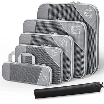 Compact Travel Packing Cubes Set Waterproof Bags