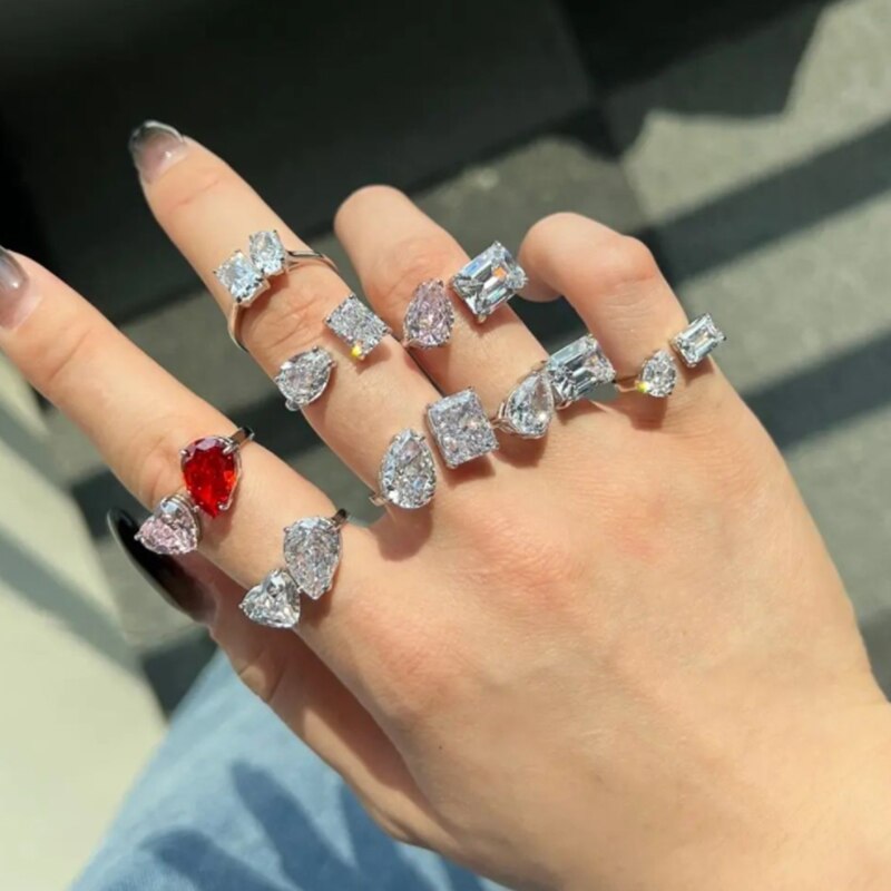 Fesara | Teardrop Zircon Elegant Adjustable Ring