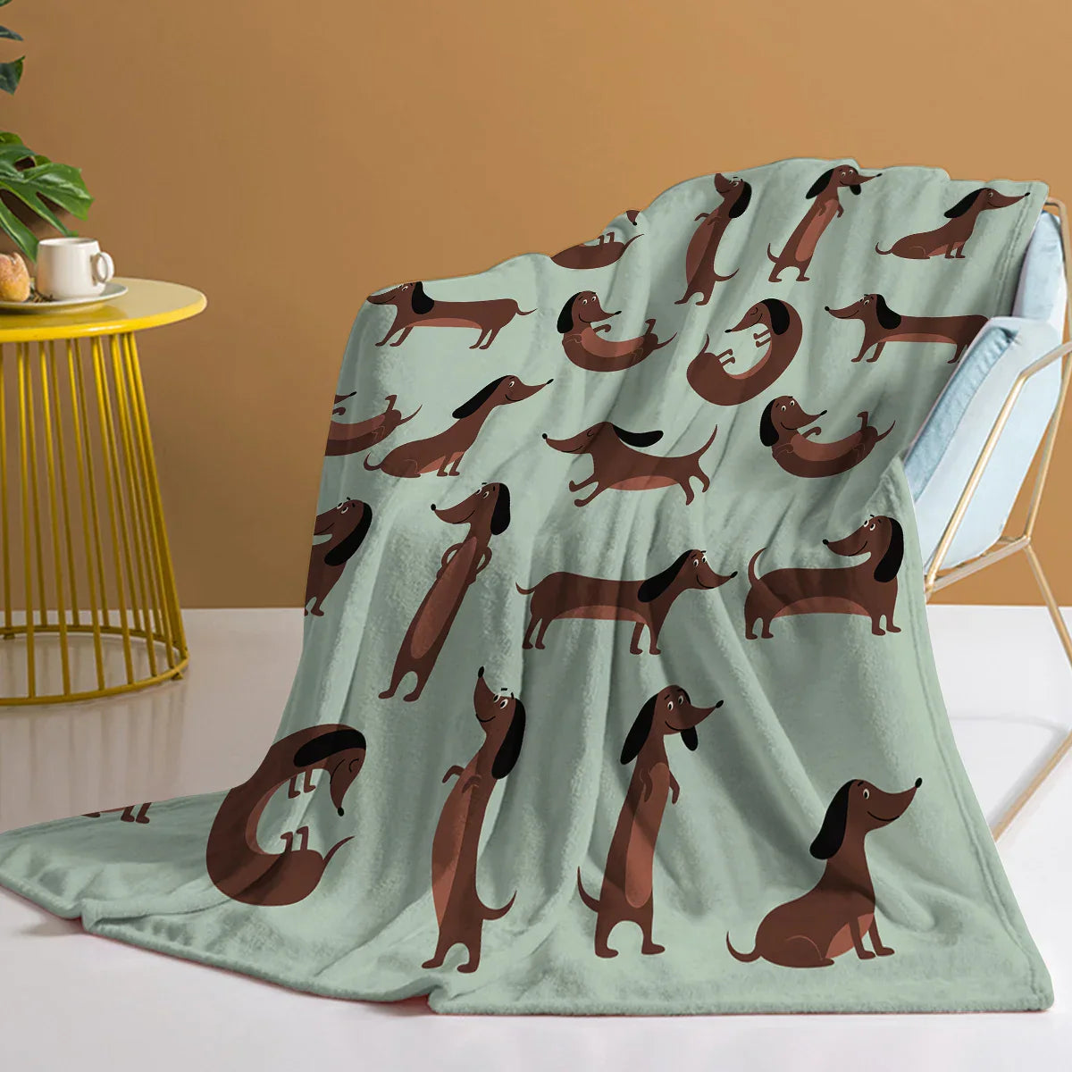 Cozy Dachshund Fleece Throw Blanket - Fesara