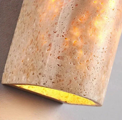 TravertineLuxe – Luxury Stone Wall Light for Modern Homes