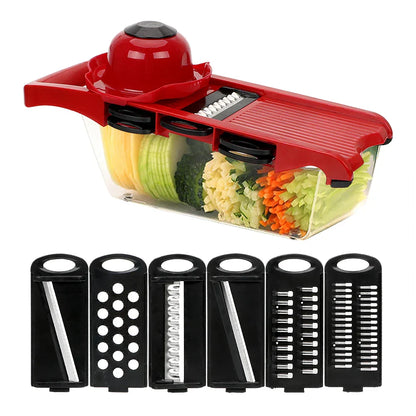 Easy Cut 9-Piece Veggie Chopper Set with Safety Guard - Fesara