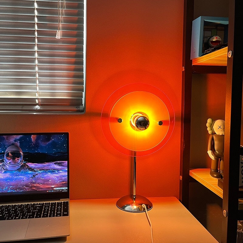Colorful Rainbow Glass Table Lamp