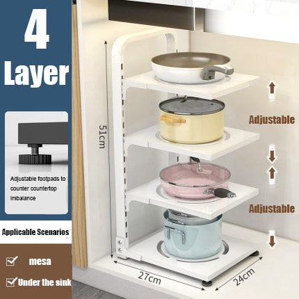 Space Saving Collapsible Corner Shelf Rack
