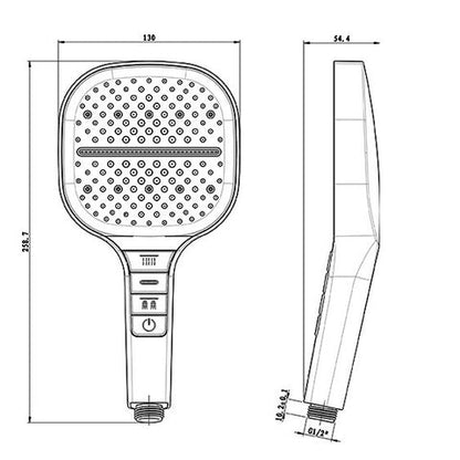Eco Friendly Shower Head with Timer Control