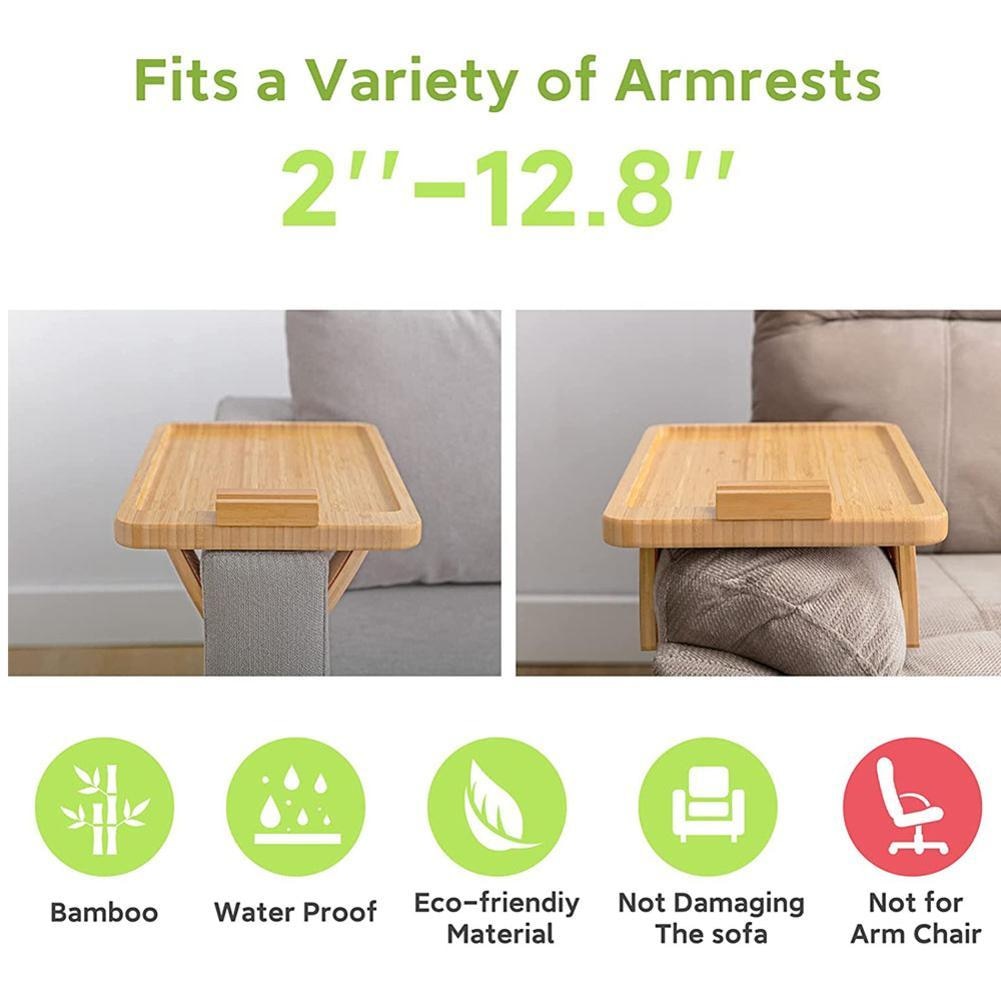 Fesara | Wooden Sofa Arm Table Tray
