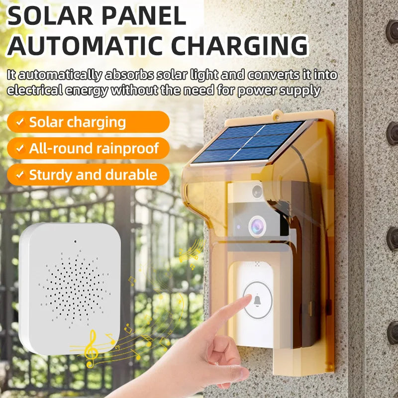 Weatherproof Wireless Solar Video Doorbell Camera