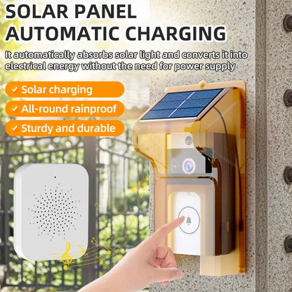 Weatherproof Wireless Solar Video Doorbell Camera
