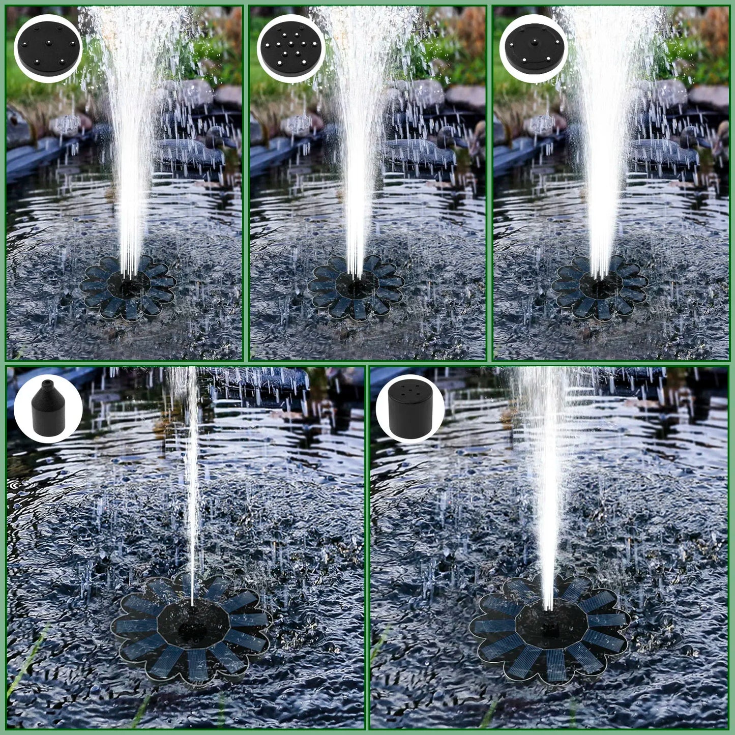 Outdoor Solar Powered Water Fountain Kit