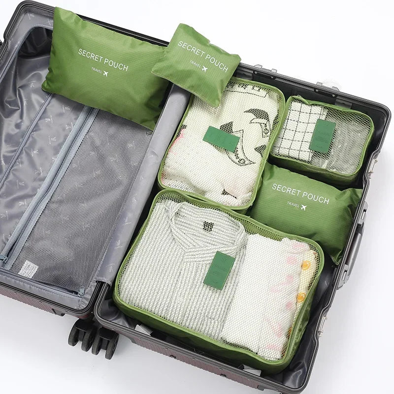 Practical Travel Luggage Packing Set 6-Piece Waterproof