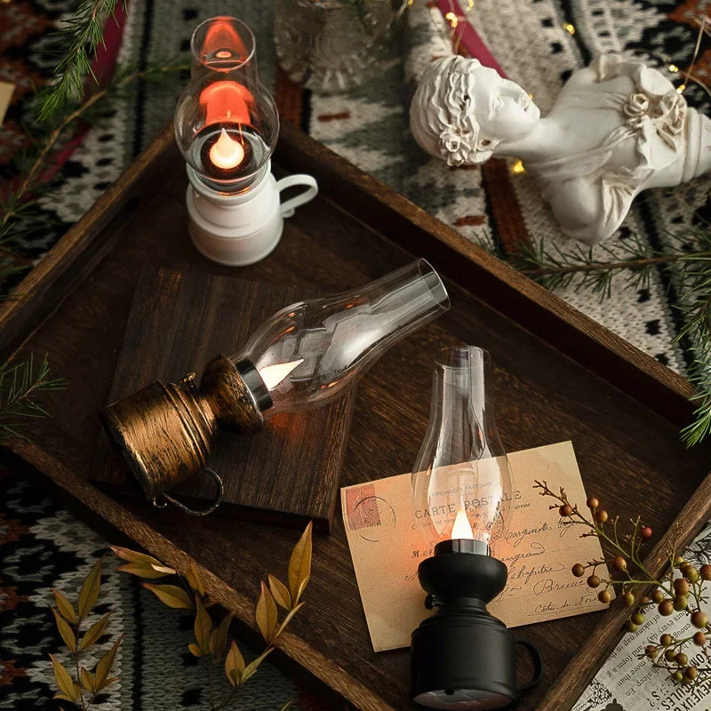 Vintage Style Electric Oil Table Lamp