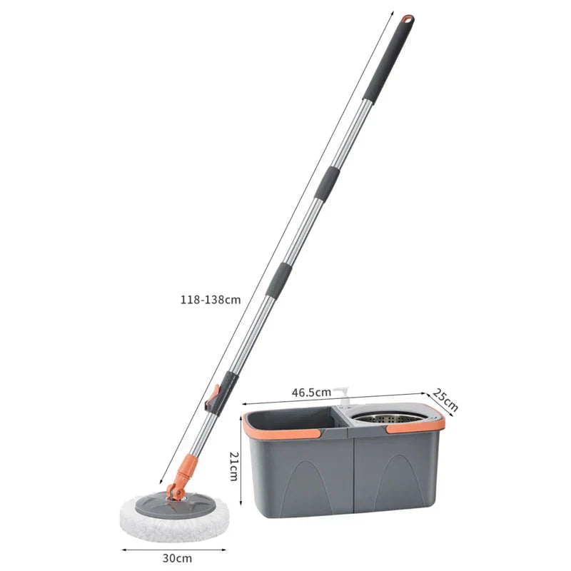Premium Dual Bucket Mop with Stainless Steel Handle