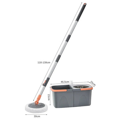 Premium Dual Bucket Mop with Stainless Steel Handle