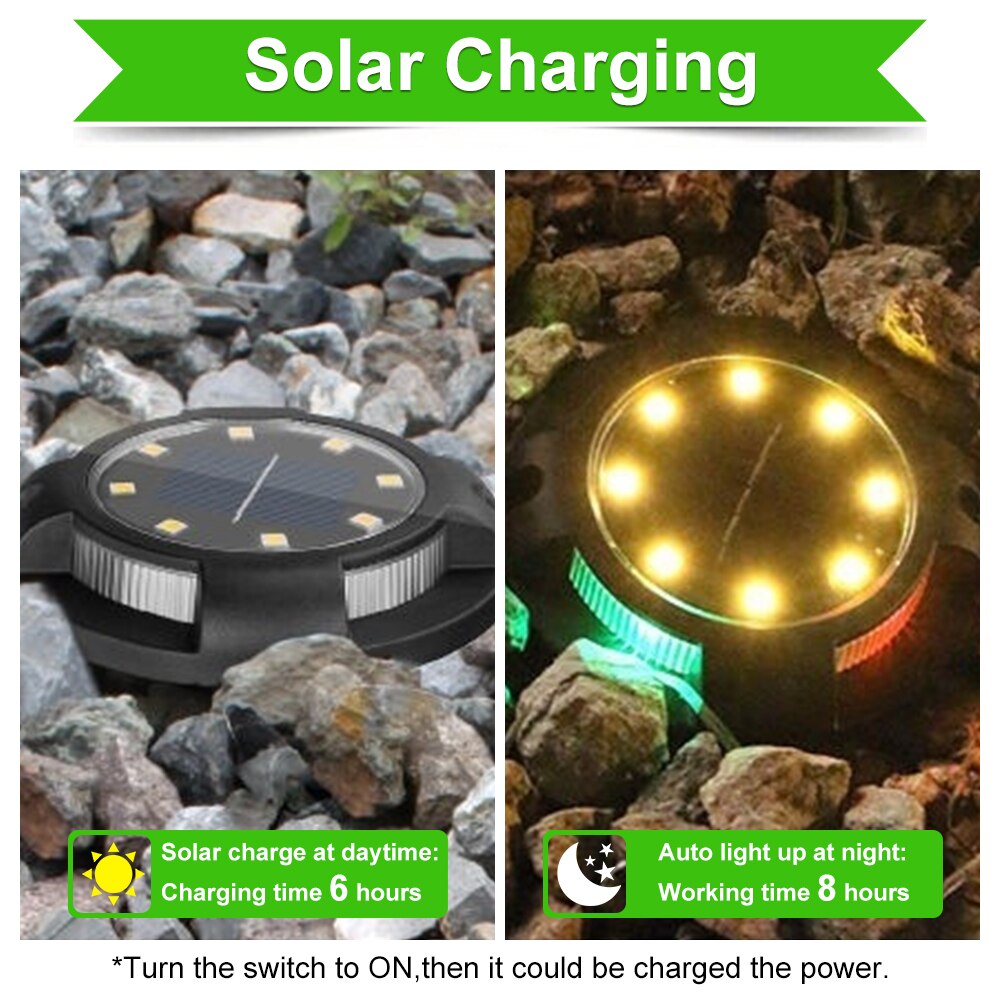 Colorful Outdoor Solar Powered Garden Lamp