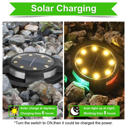 Colorful Outdoor Solar Powered Garden Lamp