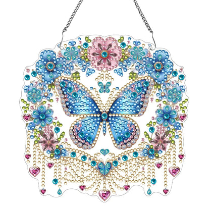 Colorful Crystal Butterfly Decor Pendant