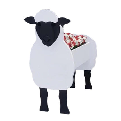 Charming Farm Animal Planter for Pets - Durable PVC Garden Decor, Weather Resistant, 34cm x 24cm-4