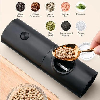 Compact Electric Salt & Pepper Grinder Set