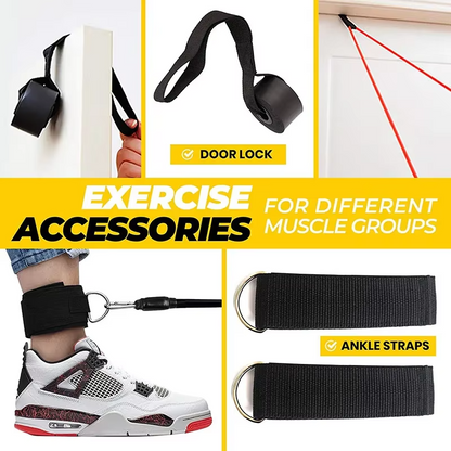 Home Gym 11pc Resistance Band Exercise Kit with Bag
