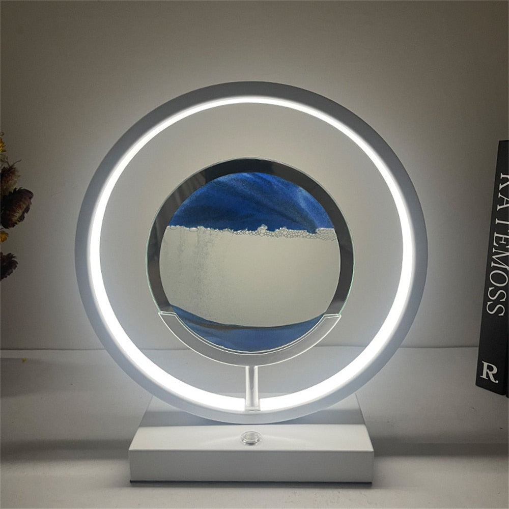 Colorful 3D LED Sand Water Table Lamp