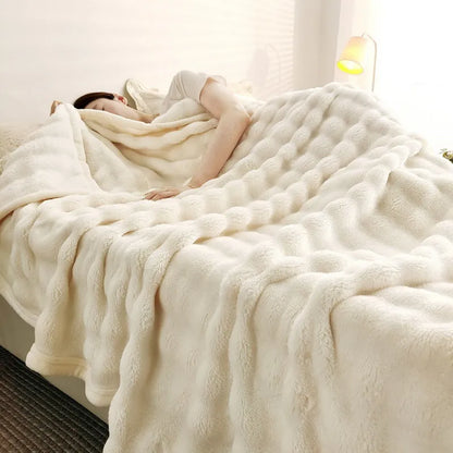 Plush Fleece Throw Blanket Soft & Cozy