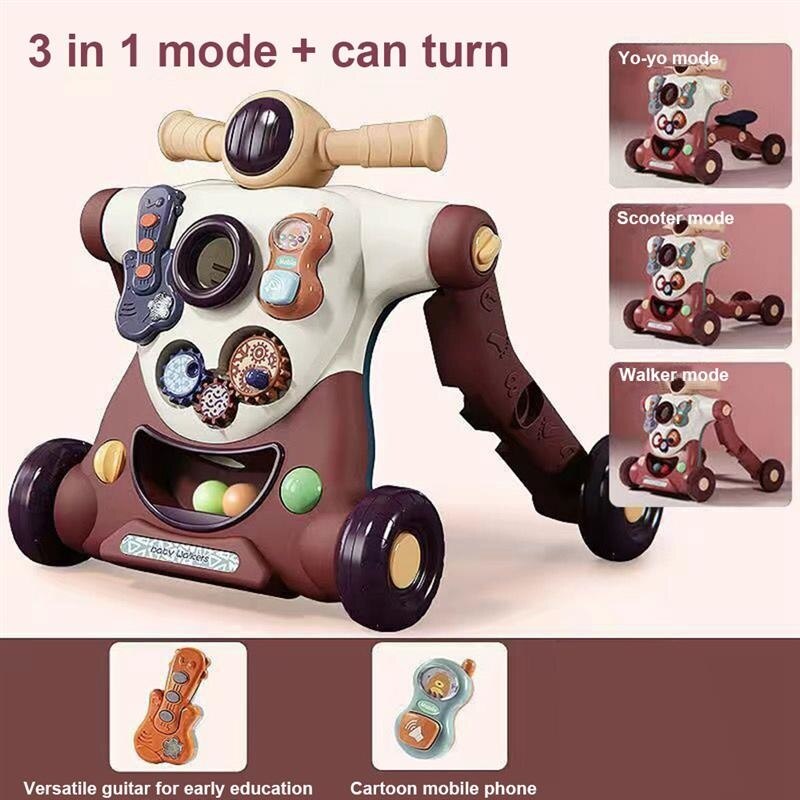 Safe 3-in-1 Baby Activity Walker with Tray - Fesara