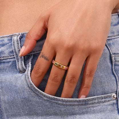 Luxury 18k Gemstone Cocktail Ring