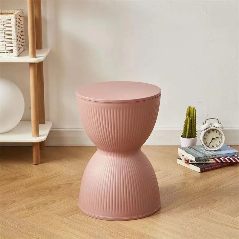 Modern Plastic Coffee Table with Sleek Hourglass Shape