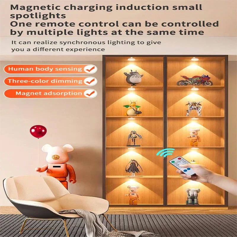 Motion Activated LED Night Light, Dimmable Battery Lamp