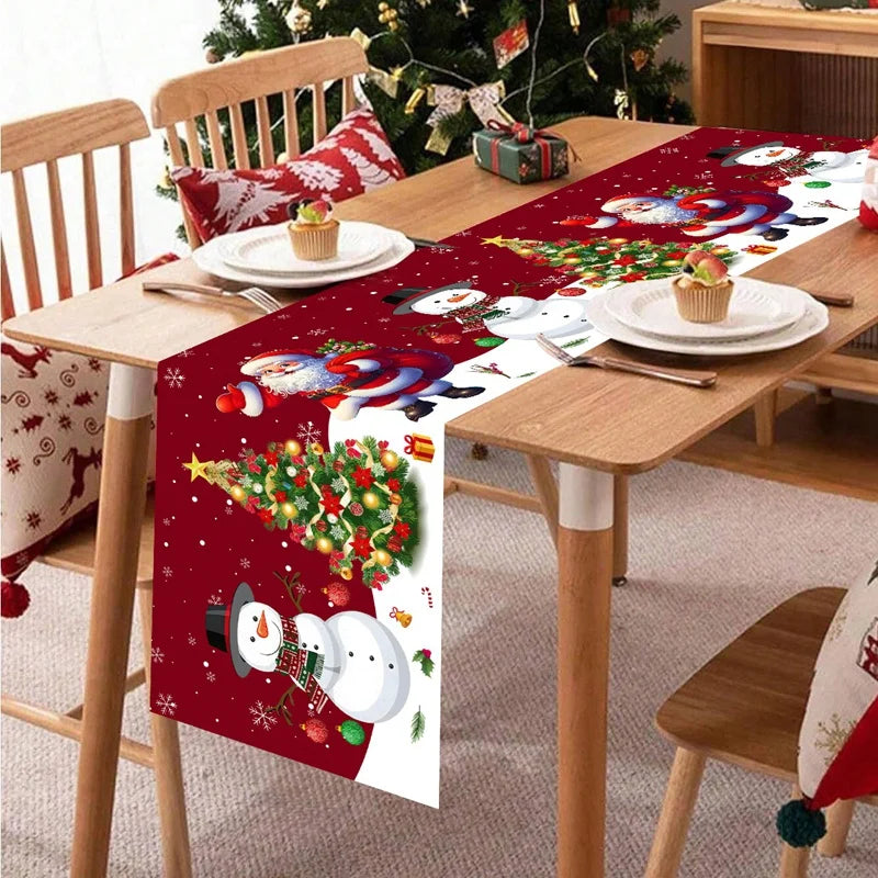 Christmas Table Runner Decorative Holiday Tablecloth 180x35cm