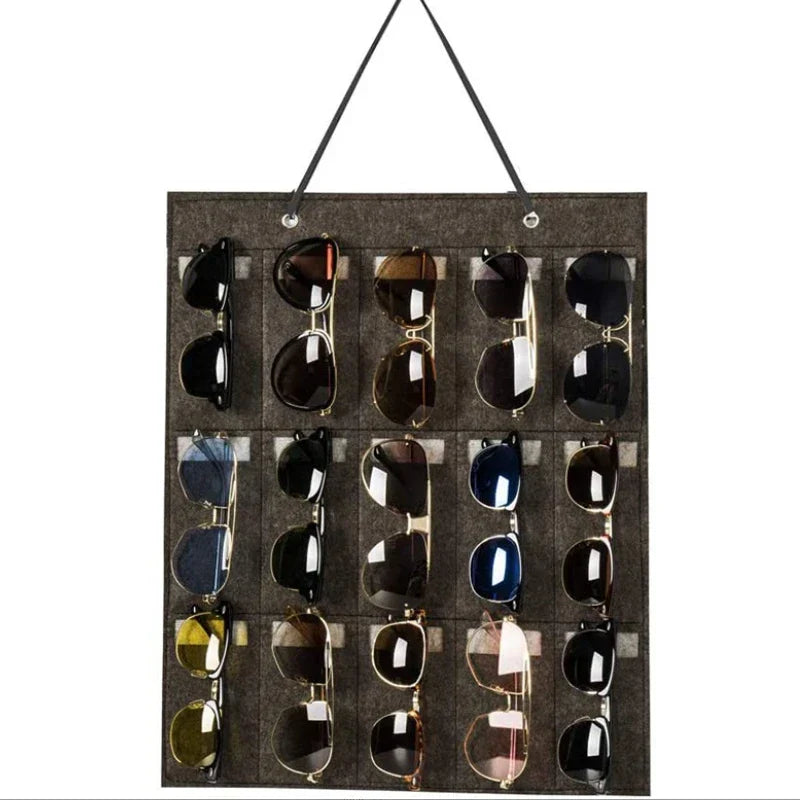 Compact Foldable Sunglasses Wall Organizer